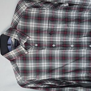 Nautica Men's Plaid Shirt - Black, Red, Green and White